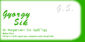 gyorgy sik business card